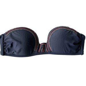 Beaded bandeau bikini top